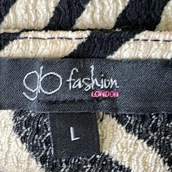 GLO Fashion London Women’s Zebra Print Black and Cream Sundress Sleeveless Sz L - Picture 9 of 10